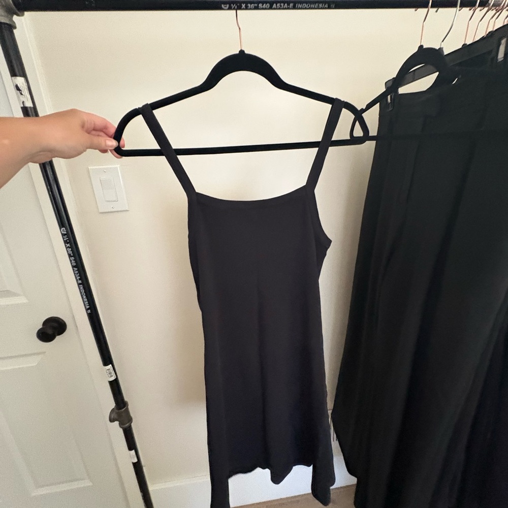 Djerf Avenue Women's Daily Tank Dress Ribbed Black Basic Sleeved M - Picture 7 of 9